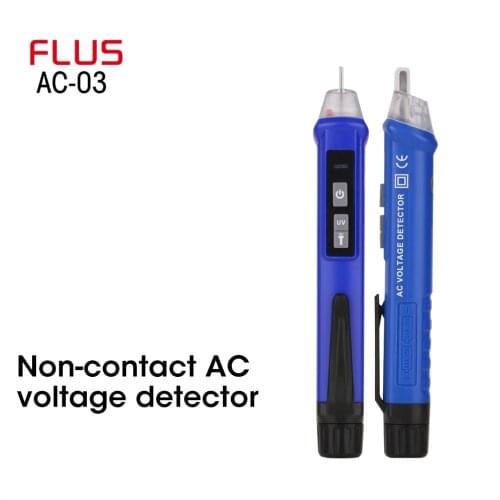 FLUS Digital UV Light Non-Contact AC Voltage Detector Infrared Voltage Pen Type Handheld Induction Voltage Tester