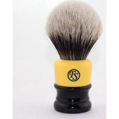 Frank Shaving(FS)-#FI24-YB26/WB26, Finest Badger Shaving Brush with Color Handle, Knot 24mm+FREE STAND+FREE SHIPPING