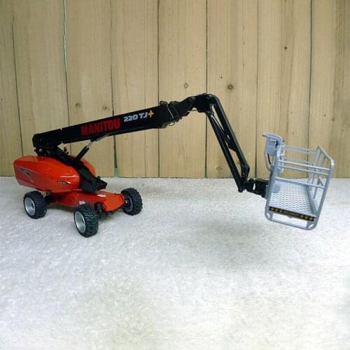 Diecast 1/32 Scale for Chariot Manitou TJ 65 overhead working Truck Platform Model Static Display Gift Collection Toys