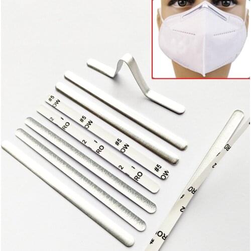 Mask DIY 20/50/100PCS Nose Wire Nose Clip Bridge Metal Flat Aluminum Bar Strip Trimming Crafts Making Accessories