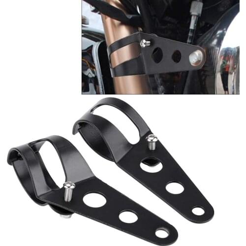 Motorcycle Headlight Mount Bracket Fork Tube Chopper Cafe Racer Lamp Holder Clamp 27-36mm 38-48mm