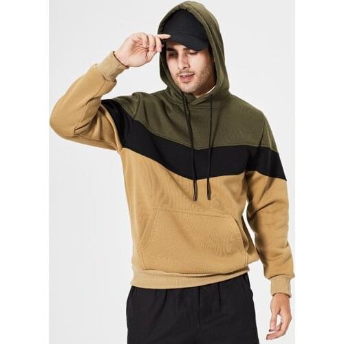 Patchwork Hoodies Men 2021 Autumn Casual Long Sleeve Hoodie Mens Sweatshirts Pullover Hoody Male Winter Warm Hooded Streetwear