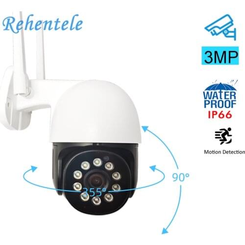Outdoor IP Camera 3MP WIFI PTZ Wireless Auto Tracking Speed Dome CCTV Home Video Surveillance With Night Vision Two Way Audio