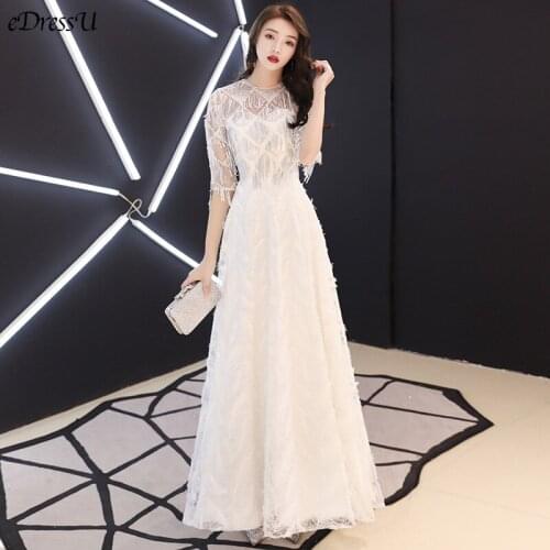 2020 A-Line Evening Dress Robe de Soiree Vestido de Fiesta Illusion Sexy Long Dress Elegant Formal Prom Dress YX-2201