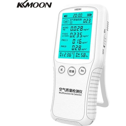 KKMOON Portable Digital Formaldehyde Gas Detector Analyzer Multifunctional Hygrothermograph PM2.5 Tester Air Quality Monitor