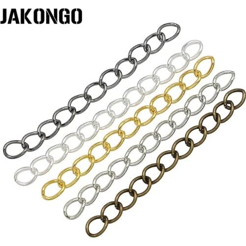 80pcs/lot Silver Plated Extended Chain for Jewelry Making Bracelet Necklace DIY Accessories Handmade Craft 5cm