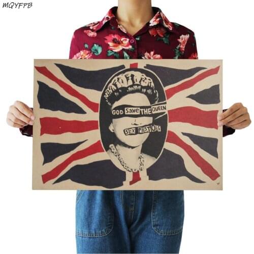 God Save The Queen Kraft Paper Poster Wall Decoration Painting pictures of Home Room 50.5x35cm
