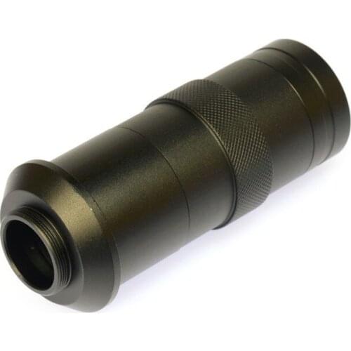 Adjustable 8X -100X Microscope Zoom C-mount Lens Glass Magnification for Industrial Digital Microscope Camera