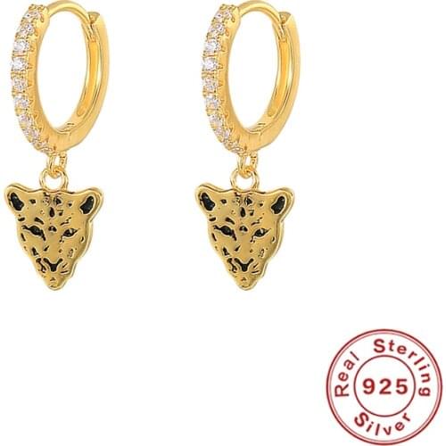 BOAKO 925 Sterling Silver Hoop Earrings For Women Animal Pendientes Zircon Piercing Huggie Earrings Luxury Jewelry Joyero Gifts