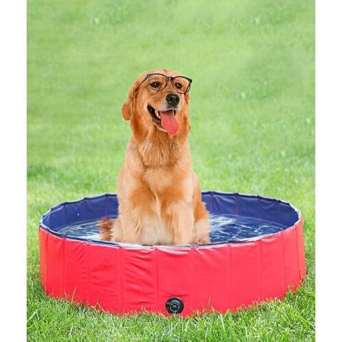 Dog Pool Foldable Dog Swimming Pool Pet Bath Swimming Tub Bathtub Pet Swimming Pool Collapsible Bathing Pool for Dogs Cats Kids