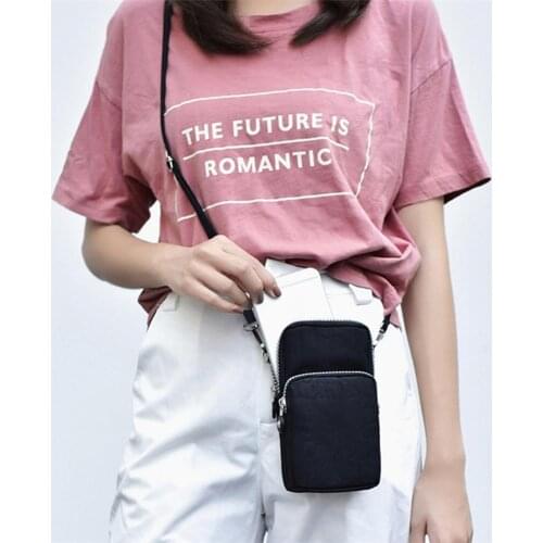 2021 New Women Hanging Neck Running Wrist Arm Mobile Phone Bag Female Crossbody Shoulder Pouch