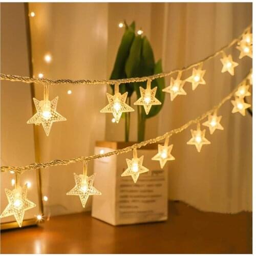1.2M 3M LED Star Light String Twinkle Garlands Battery Powered Christmas Lamp Holiday Party Wedding Decorative Fairy Lights