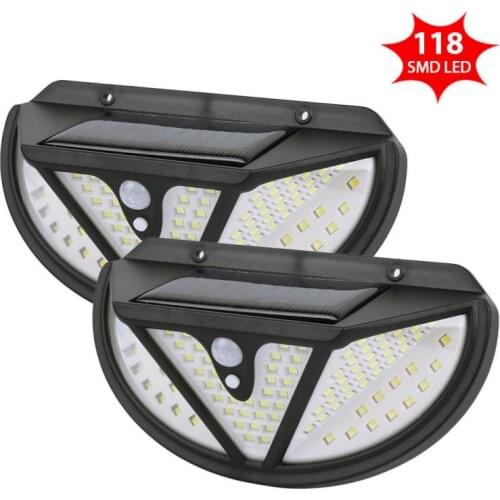 LED Solar Light Outdoor Security Light IP65 Waterproof Motion Sensor Wall Lamp Solar Power Street Light For Garden Decoration