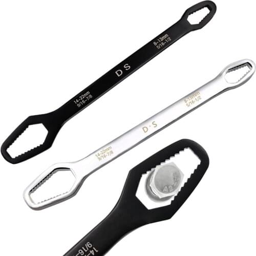 1pc Universal Double Sided Wrench Self Tightening Adjustable 8-22mm Wrench For Car Bicycle Repairing Multifunctional Hand Tool