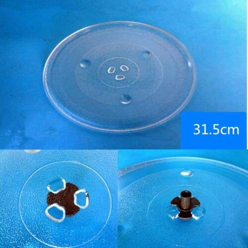 315mm Univeral Microwave Oven Glass Turntable Disc Tray Turntable Y type Bottom Flat Pallet Plates for Midea and mosts of brands