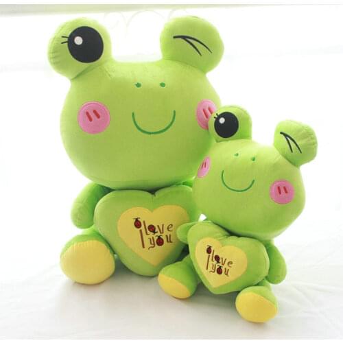 1pc 35-65cm Lovely Frog Plush Toy Soft Cartoon Hold Heart Stuffed Animal Doll Kids Sleeping Children Birthday Presents