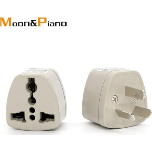 1PC Universal UK IT EU US To AU Plug Adapter Travel AC Power Electrical Converter 3 Flat gray Pin Socket Portable for Journey