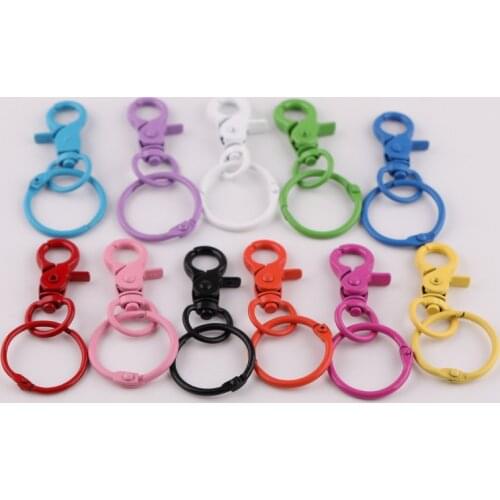 3pcs diy jewelry handmade material accessories metal color spray paint key chain bag hanging key chain