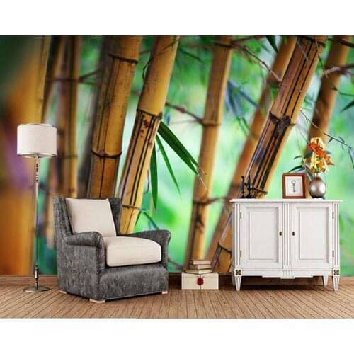 Papel de parede bamboo forest natural landscape 3d wallpaper mural,living room kitchen bedroom wall papers home decor