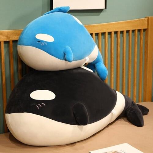 40/60CM Plush Whale Toy Sea Animal Blue Whale Soft Pillow Sofa Bed Decor Cushion Stuffed Animal Childrens Birthday Gifts