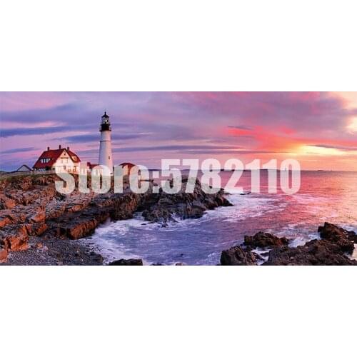 5D Diy Diamond Painting Cross Stitch Diamond Embroidery Landscape Lighthouse at Portland Hobbies And Crafts Diamond Mosaic Kits