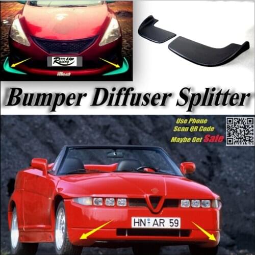 Car Splitter Diffuser Bumper Canard Lip For Alfa Romeo RZ / SZ AR ES-30 Tuning Body Kit / Front Deflector Fin Chin Decline High