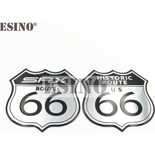 Car Styling Universal 3D Metal Alloy Emblem US Route 66 SRX Car Body Badge Sticker Decal Auto Accessory