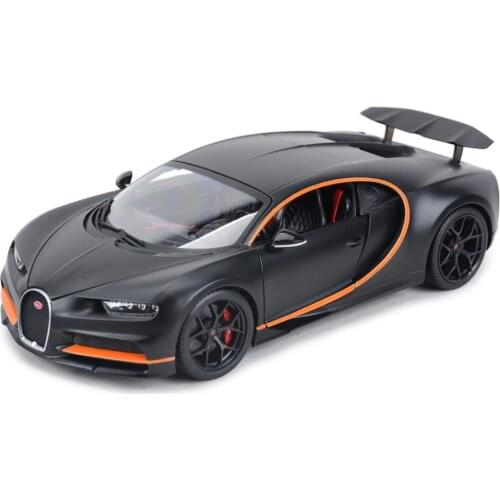 Bburago 1:18 Bugatti Chiron Sports Black Static Die Cast Vehicles Collectible Model Car Toys