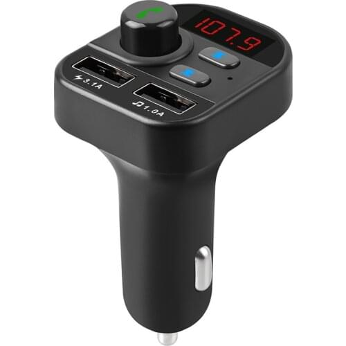 Bluetooth Wireless Handsfree Car FM Transmitter MP3 Player Dual USB Charger AA