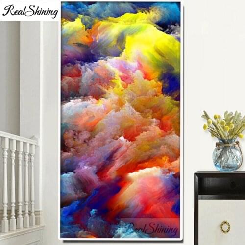 Color Clouds Abstract Art 5D square round Drill Diy Diamond Painting Cross Stitch Kits Diamond Embroidery Mosaic Painting F869
