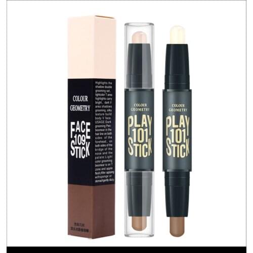 Highlighter Double-ended Nose Shadow Repair Powder Concealer Shadow Repair Pen Dry Ligh Not Greasy Retouch Facial Contours TSLM1