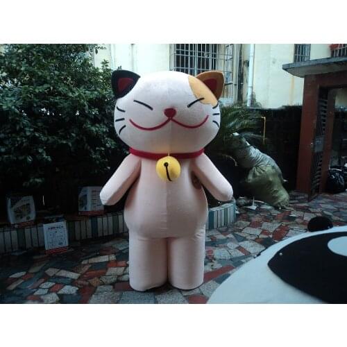 Hot sale Cartoon Character Adult lovely smiley cat Mascot Costume fancy dress party costume adult size