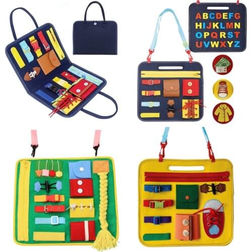 Montessori Toy Essential Educational Sensory Board for Toddlers Ntelligence Development Educational Toy