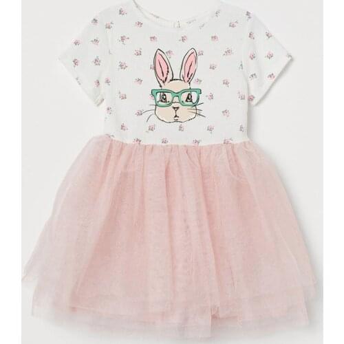 Quality Brand Cotton Baby Girl Clothes Summer Cartoon Dresses for Girls Children Clothing Infant Babe Kids Beach One-piece Dress