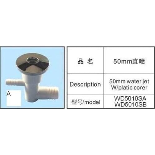 China spa bathtub 1inch bubble jets water jet s.s hot tub air nozzles with 50MM Jet Cover