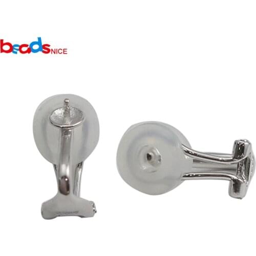 Beadsnice ID38914smt2 Sterling Silver Clip On Earring Finding For Non Pierced Jewelry Supply