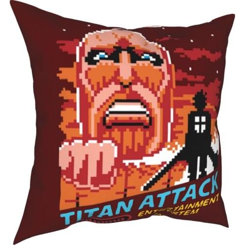 AOT Attack On Titan Colossal Pillowcase Printing Polyester Cushion Cover Decor Pillow Case Cover Home Square 45*45cm