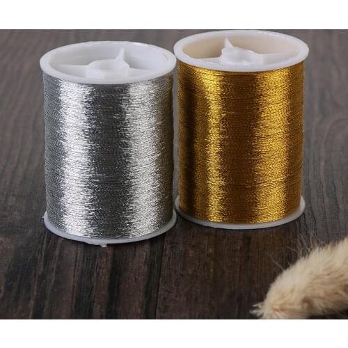 1Roll 100m Handmade Gold/Silver Color Copper Wire Embroidery Thread Cross Stitch Home Sewing Machine Accessory Spool DIY Crafts