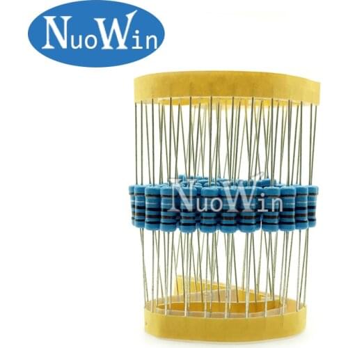 50pcs 1W Metal film resistor 1% 0.1R ~ 2.2M 10R 22R 47R 100R 330R 1K 4.7K 10K 22K 47K 100K 330K 470K 1 2 10 22 47 100 330 1M ohm