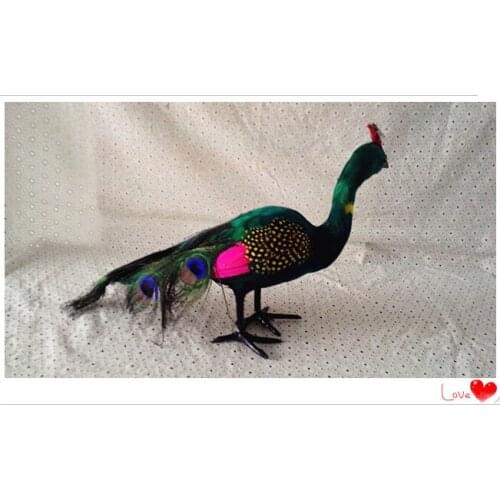 Simulation cute colourful peacock 30x28cm model polyethylene&furs peacock model home decoration props ,model gift d415