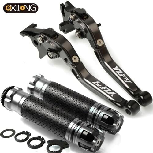 Motorcycle CNC Brake Clutch Levers Handlebar grip Handle Hand Grips For YAMAHA YZF R1 YZFR1 YZF-R1 2004 2005 2006 2007 2008