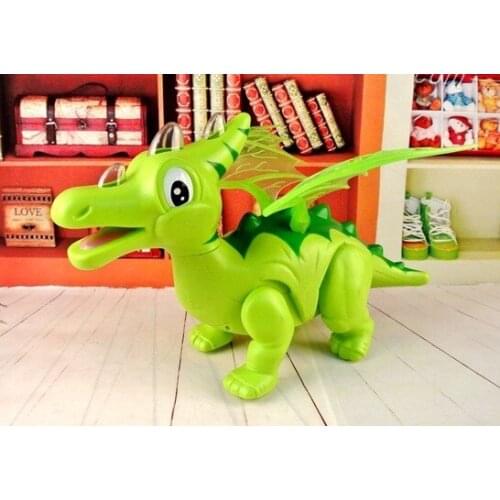 Cartoon Electric Wings Dragon Light Voice Shook His Head Toy Dinosaur Childrens Educational Toys Model Unisex Electronic 2021