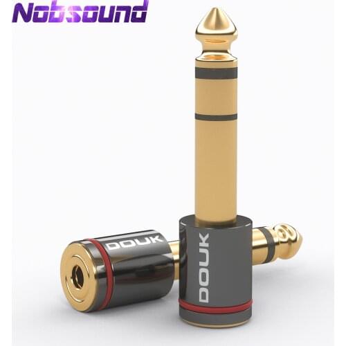 Nobsound 3-Pack 6.35mm 1/4" Male Plug to 3.5mm 1/8" Female Jack Stereo Adapter for Headphone / Amplifier / DAC / Pro Audio