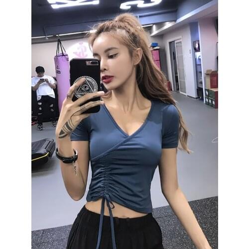 Solid Color Vital Seamless Yoga Shirt Women Fitness Short Sleeve Crop Top Workout Tops Gym Clothes Sportswear Running T-shirts