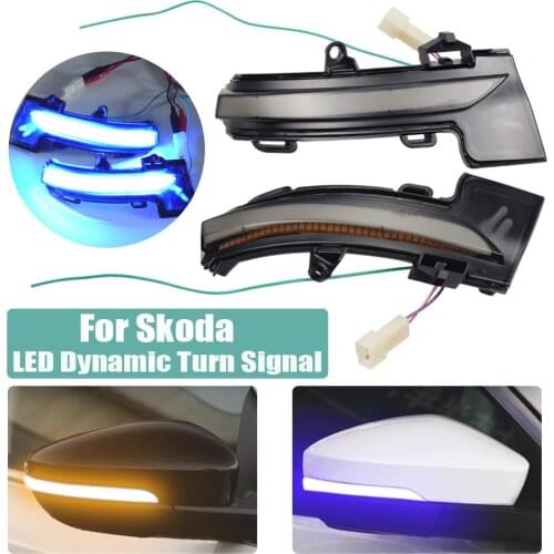 Fit For Skoda Octavia Mk3 A7 5E Dynamic LED Turn Signal Blinker Mirror flasher Light 2013-2019 Car Accessories
