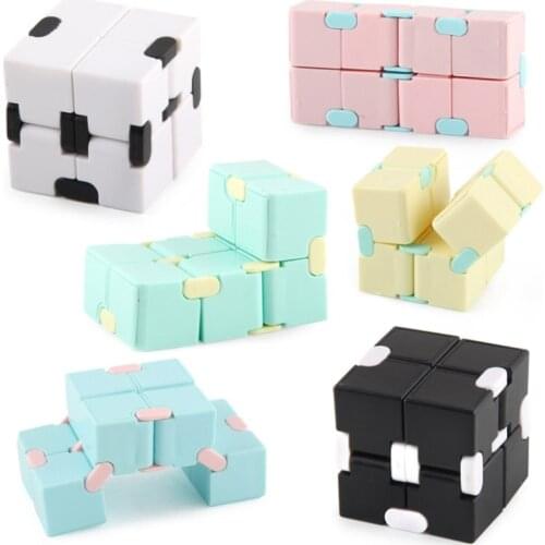 2019 Fidget Toys Office Fingertips Decompression Puzzle Square Antistress Magic Infinity Cube Sensory Toys Children Adults 1PCS