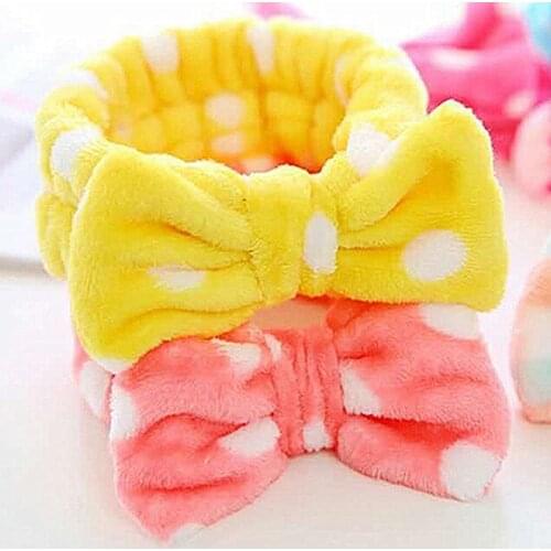 Dot Coral Fleece Hairband Women Elastic Hair Bands Cute Accesories for Girls Fashion Knot Headband Bandage Turbans Scrunchies