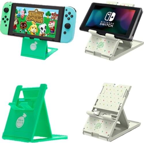 Nintend Switch Adjustable Animals-Crossings Stand Foldable ABS Compact Bracket Desktop Play Stand Holder for Switch Lite Console