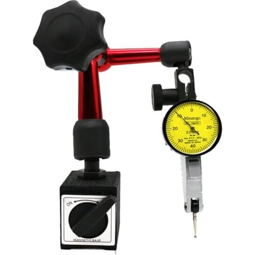 0-0.8mm 0.01mm Level Gauge Scale Precision Metric Dovetail Rails Dial Test Indicator Magnetic Correction Gauge Stand