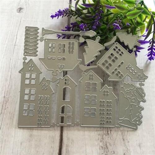 Cutting Dies Christmas house Scrapbooking Dies Metal Crafts Stamps Embossing Making Cards Decor Handmade Craft